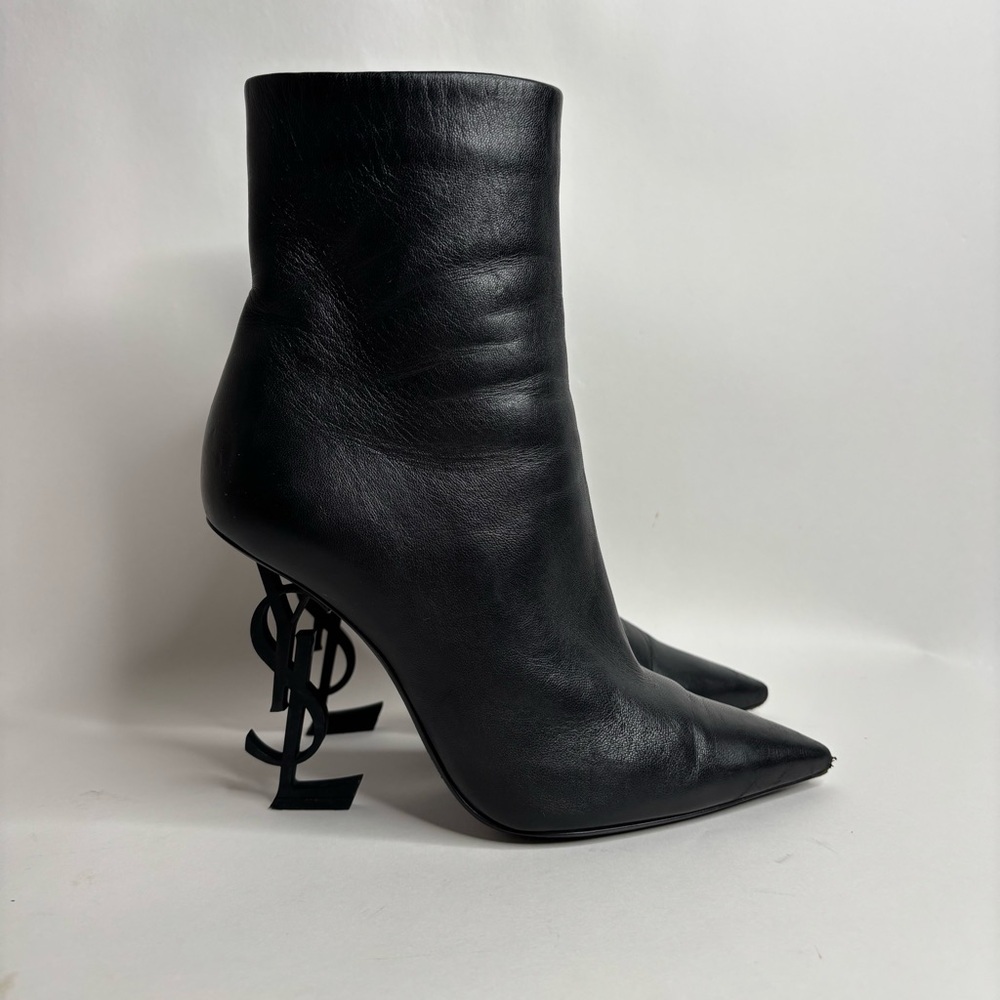 Yves SAINT LAURENT Opyum 110 YSL Heeled Boots Black size 37 - Picture 4 of 17